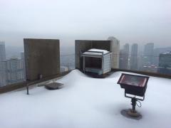 Image of Snow covered roof on the 41st floor of 101 Hudson St.