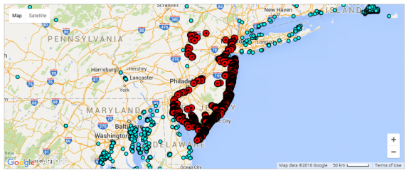 Image of In 2013 we released the locations of all known osprey nest sites in New Jersey. The purpose was to engage residents and collect data to help monitor our ospreys. Click here to view.