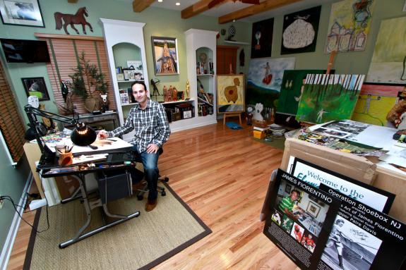 Image of Artist James Fiorentino in his studio.